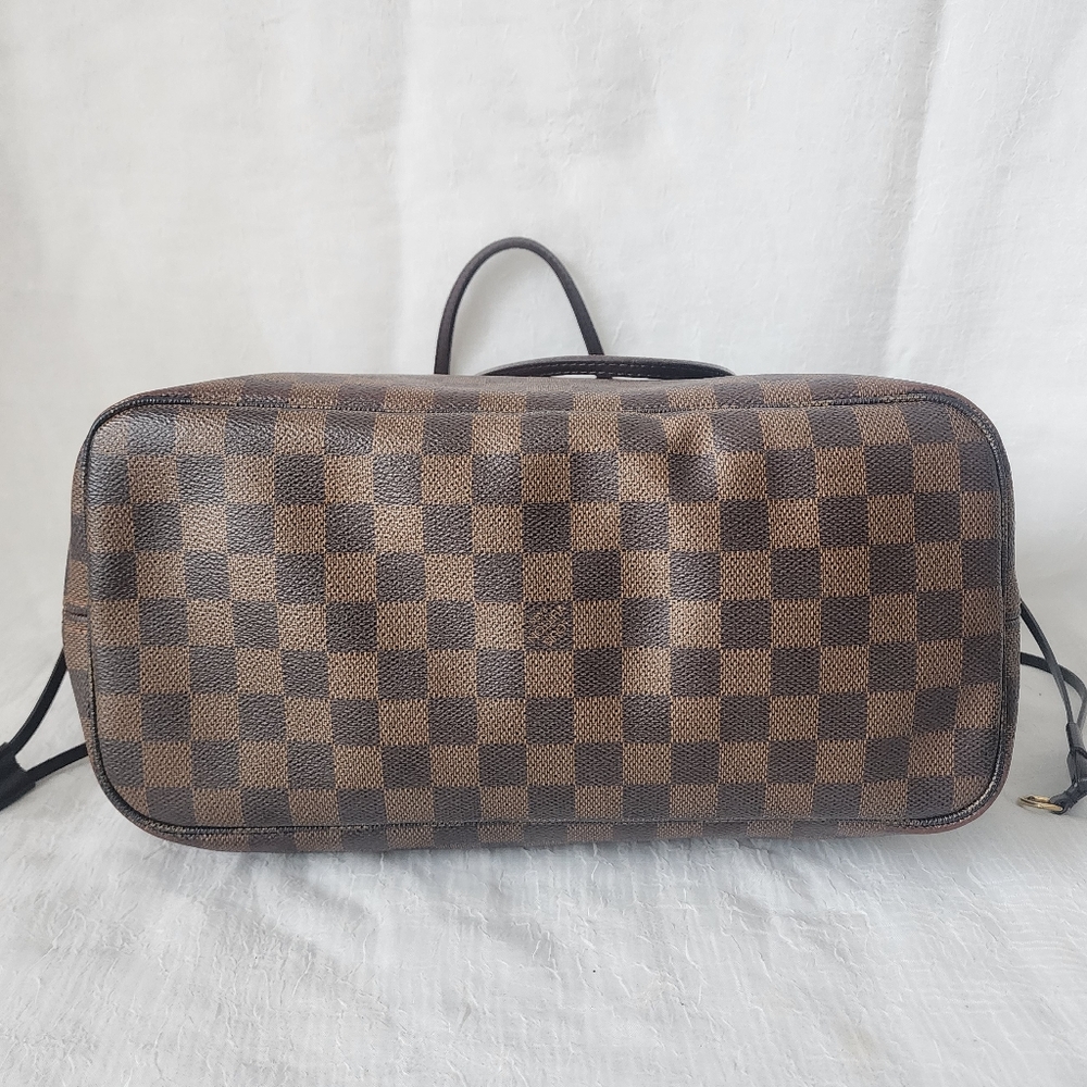 Auth Louis Vuitton Neverfull Damier Ebene MM Tote Bag - Picture 8 of 12